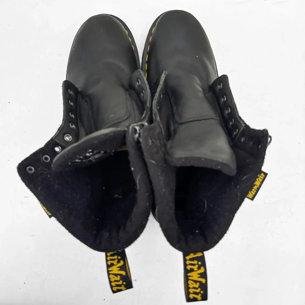 Dr. Martens 1460 Faux Fur Lined Grizzly Leather Lace Up Boots Mens 14 Grunge